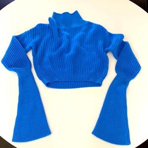 American Apparel Blue Cropped Sweater